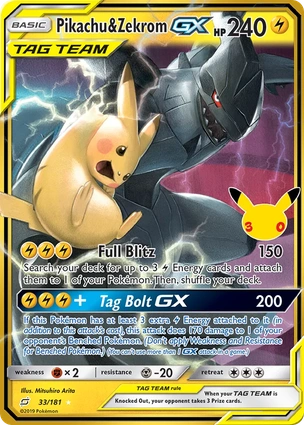 Pikachu & Zekrom-GX (33/181)