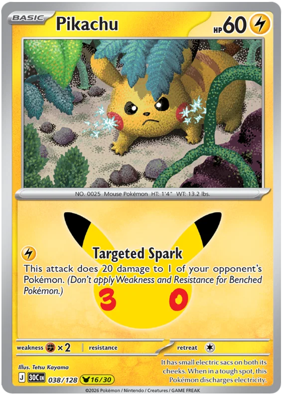 Pikachu (038/128) (Holo)