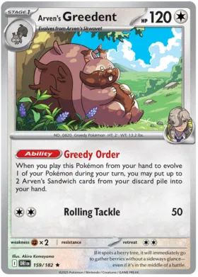 Arven's Greedent (Holo) (159/182)