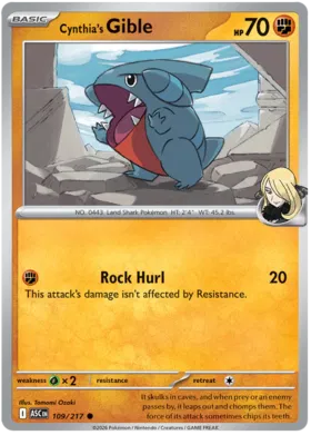 Cynthia's Gible (109/217)
