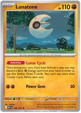 Lunatone (105/217) (Holo)
