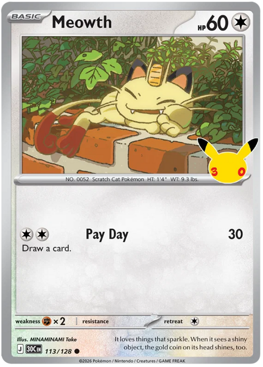 Meowth (113/128) (Holo)
