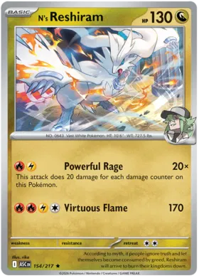 N's Reshiram (154/217) (Holo)