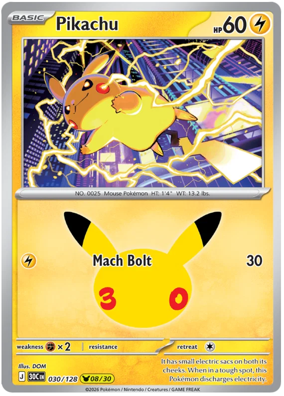 Pikachu (030/128) (Holo)