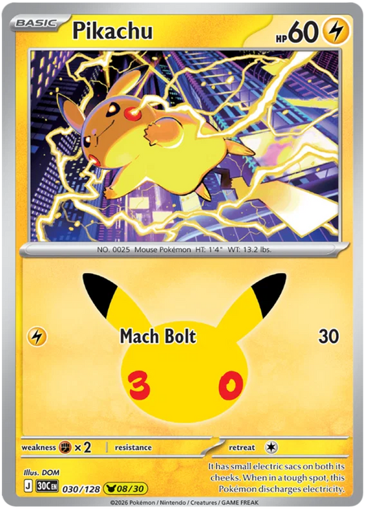 Pikachu (030/128) (Holo)