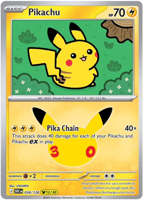 Pikachu (034/128) (Holo)