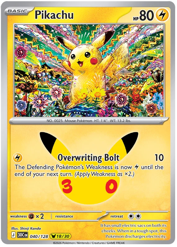 Pikachu (040/128) (Holo)