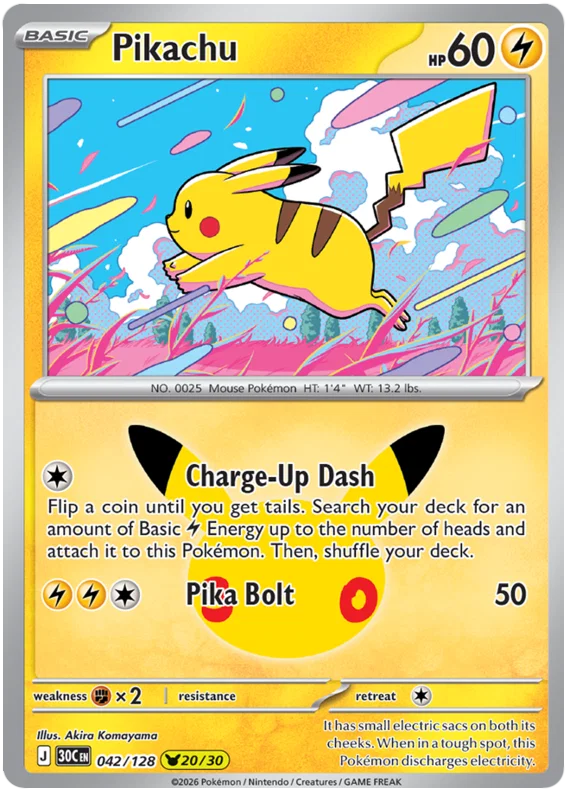 Pikachu (042/128) (Holo)