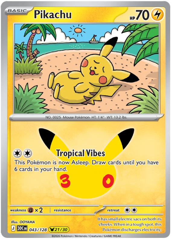 Pikachu (043/128) (Holo)