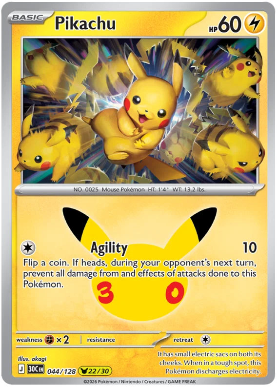 Pikachu (044/128) (Holo)