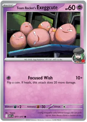 Team Rocket's Exeggcute (077/217)