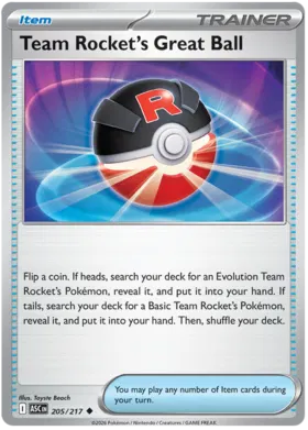 Team Rocket's Great Ball (205/217)