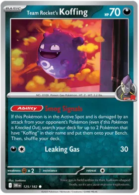 Team Rocket's Koffing (125/182)