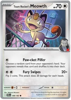 Team Rocket's Meowth (149/182)