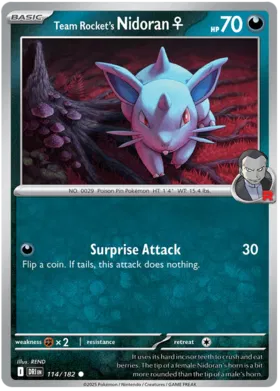 Team Rocket's Nidoran (114/182)