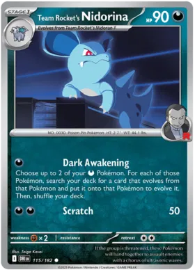 Team Rocket's Nidorina (115/182)