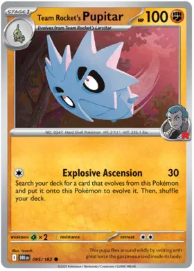 Team Rocket's Pupitar (095/182)