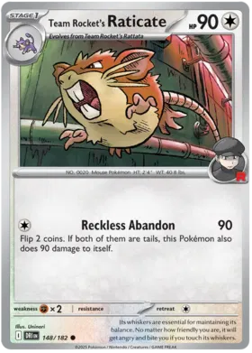 Team Rocket's Raticate (148/182)