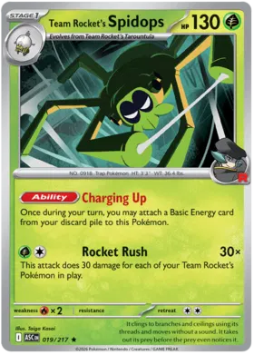 Team Rocket's Spidops (019/217) (Holo)