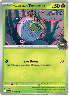 Team Rocket's Tarountula (018/217)