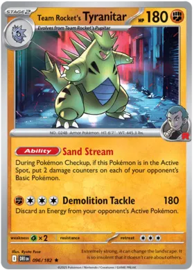 Team Rocket's Tyranitar (Holo) (096/182)