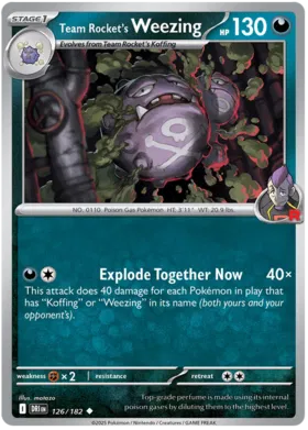 Team Rocket's Weezing (126/182)