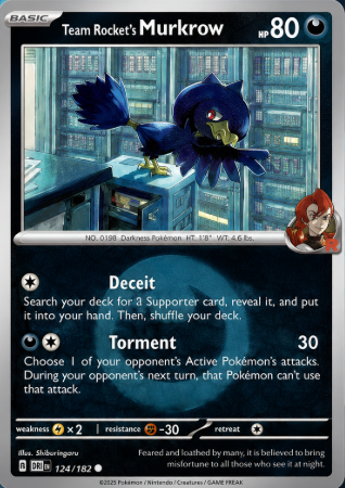 Team Rocket's Murkrow (Energy Symbol Pattern) (126/217)